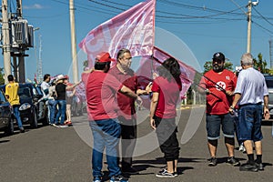 The ex-president Luiz Inacio Lula da Silva voters organize a motorcade