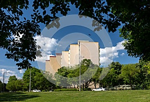 Concrete block houses in eastern-europe