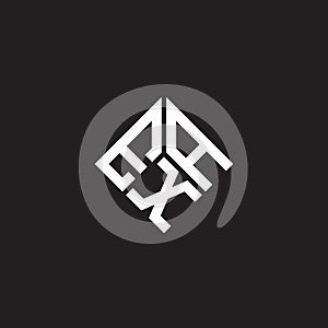 EXA letter logo design on black background. EXA creative initials letter logo concept. EXA letter design