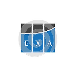 EXA letter logo design on WHITE background. EXA creative initials letter logo concept. EXA letter design
