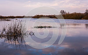 The exact spot of the first bridge built in 1812 at the Berezina river , Belarus