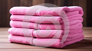 Exaggerated Proportions: Six Pink Towels With A Soft-focus Twist