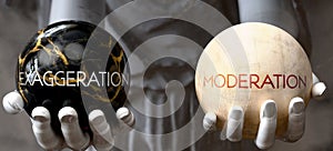 Exaggeration or Moderation - decide between two options photo
