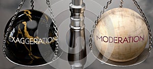 Exaggeration or Moderation - weighing two choices, available options photo