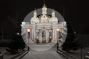 Exaltation of the cross Cossack Cathedral in night
