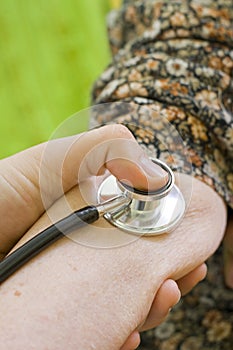 Exam whit the stethoscope