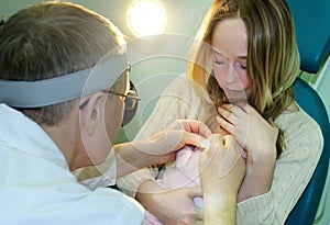 Examination procedure at a doctor