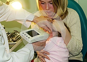 Examination procedure at a doctor