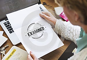 Examined Authorised Certified Verified Approve Concept