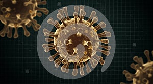 Examining Microscopic Virus Cell Structure in Close Up