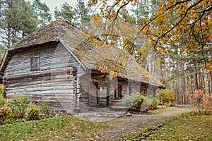 An example of a19th century residential village house in north-central Latvia.