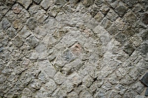 Example of ancient Roman Opus Reticulatum wall. photo