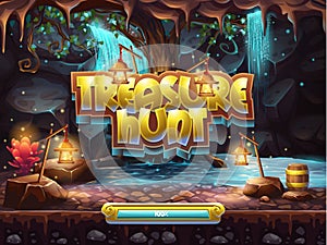 Example of the boot screen to play treasure hunt