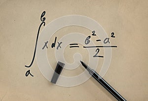 Example of a definite integral