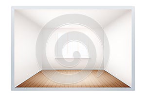 Example of empty room with window.