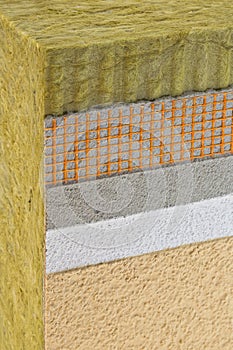 Example of external thermal insulation coatings for buildings energy efficiency