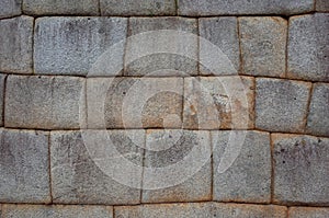 Example of Inca brickwork inside Machu Picchu