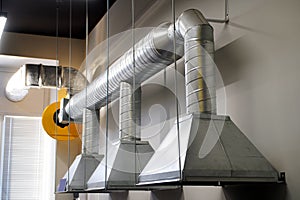 An example of installing exhaust ventilation over a workplace in an industrial area