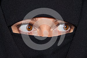 Example picture Islam. Muslim veiled woman photo