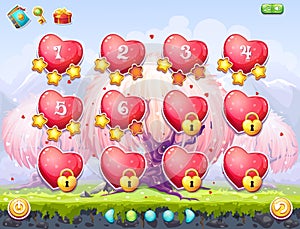 Example of selection of levels on the topic Valentine's Day photo