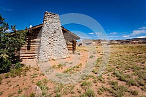 Example of traditional cabins of the desert Southwest near Abiquiu