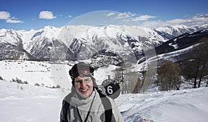 Exausted skier photo