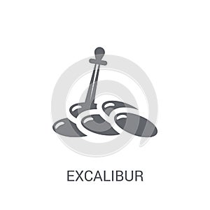 Excalibur icon. Trendy Excalibur logo concept on white background from Fairy Tale collection