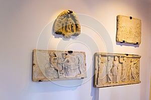 Excavated and restored slabs from Pompeii photo