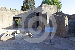 The excavated ruins from Casa di Marco Lucrezio sulla via Stabiana