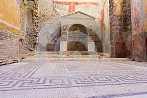 The excavated ruins from House of Thermopolium