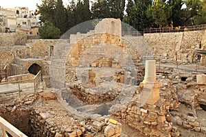 Excavated Ruins of the Pool of Bethesda and Church