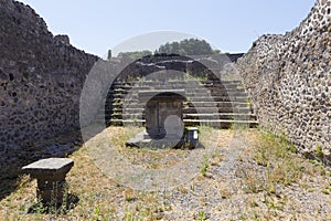 The excavated ruins from Temple de Asclepius