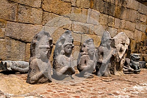 Excavated sculptures of 1oth century A.D., Brihadisvara Temple complex, Gangaikondacholapuram, Tamil Nadu