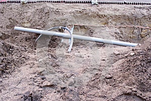 Excavated underground pipes