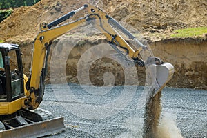 Excavation backfilling stone of foundation