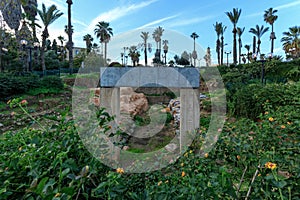 Excavation, gate of times of the Pharaoh Ramesses