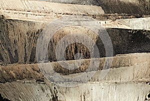 Excavation open pit mine Kennecott, copper, gold and silver mine