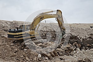 Excavation in stone
