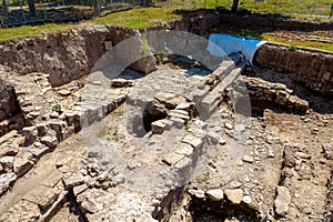 Excavation of Troy ancient city in Canakkale Turkiye photo