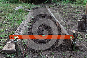 Excavation work on the farm