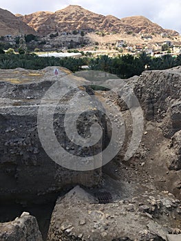 Excavations of Ancient Jericho in Palestine. photo