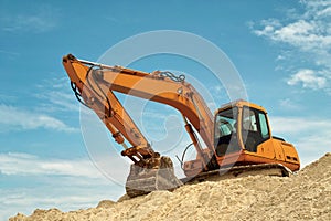 Excavator as bace to top construction.