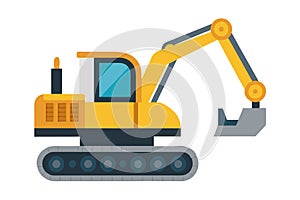 Excavator Black and White vector