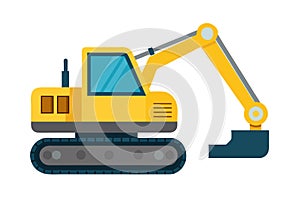 Excavator Black and White vector