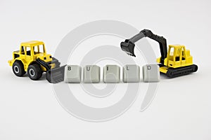 Excavator and bulldozer build