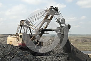 The excavator at the coal face