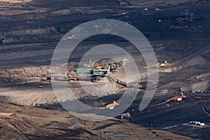 The excavator in coal opencast