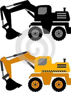 Excavator,construction machine icon