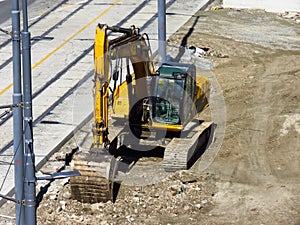 Excavator on the construction site