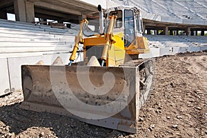 Excavator on construction site